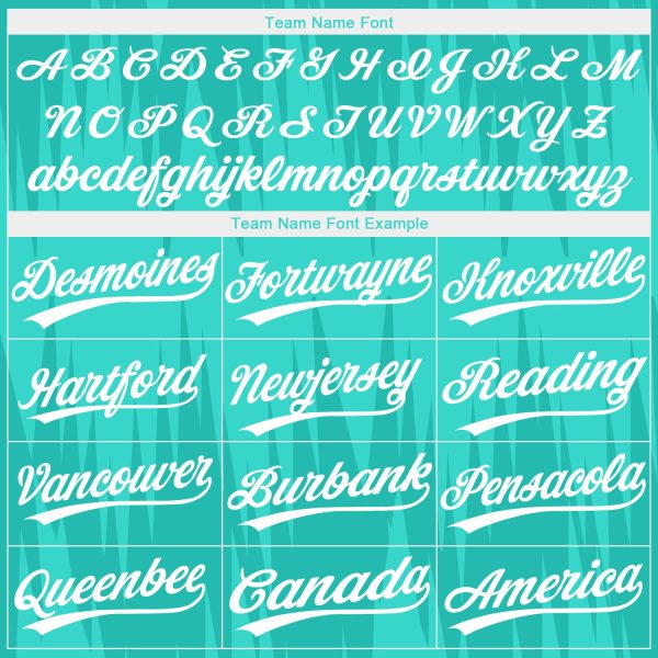 Custom Teal White 3D Pattern Design Authentic Baseball Jersey - Image 4