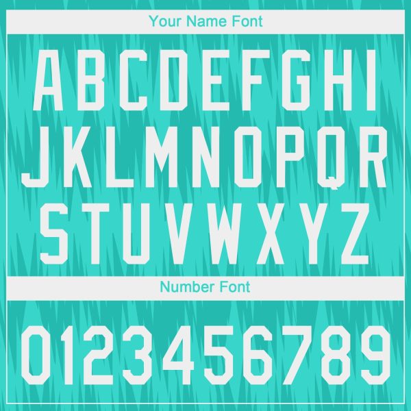 Custom Teal White 3D Pattern Design Authentic Baseball Jersey - Image 5