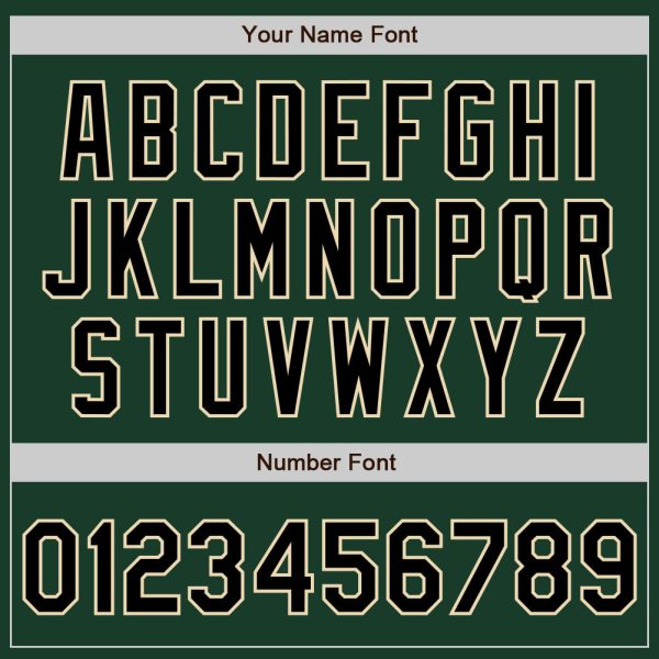 Custom Green Black-City Cream 3 Colors Arm Shapes Authentic Baseball Jersey - Image 6