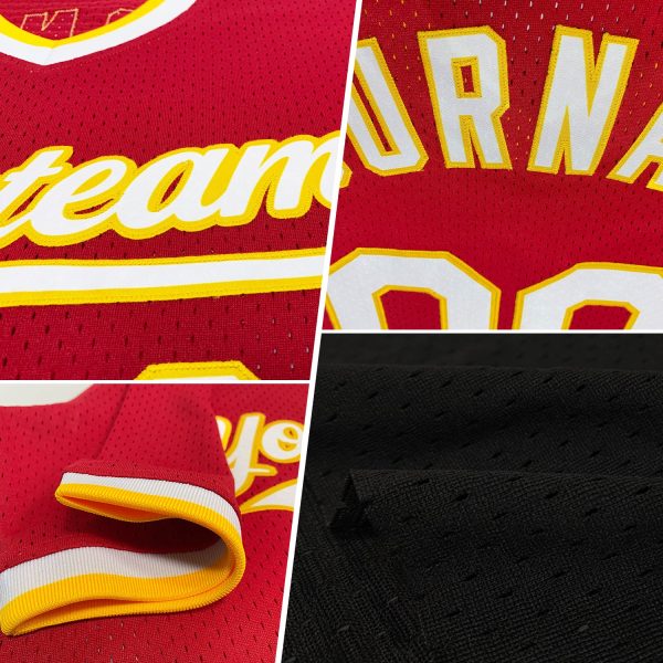 Custom Black Gold Authentic Throwback Baseball Jersey - Image 2