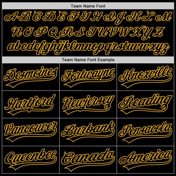 Custom Black Gold Authentic Throwback Baseball Jersey - Image 4
