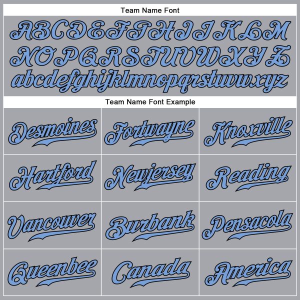Custom Gray Light Blue-Black Authentic Sleeveless Father's Day Baseball Jersey - Image 3