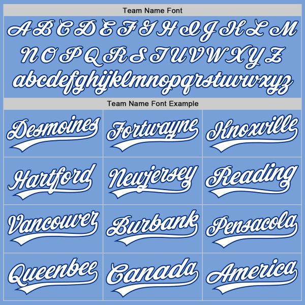 Custom Light Blue White-Royal Authentic Baseball Jersey - Image 4